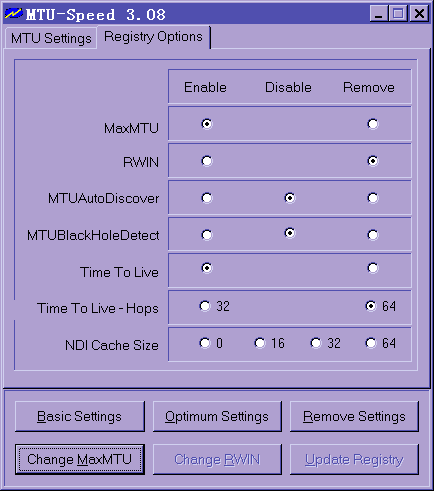 Registry Options