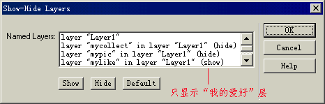只显示mylike层